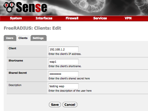 Quick Tip: DD-WRT + RADIUS + pfSense